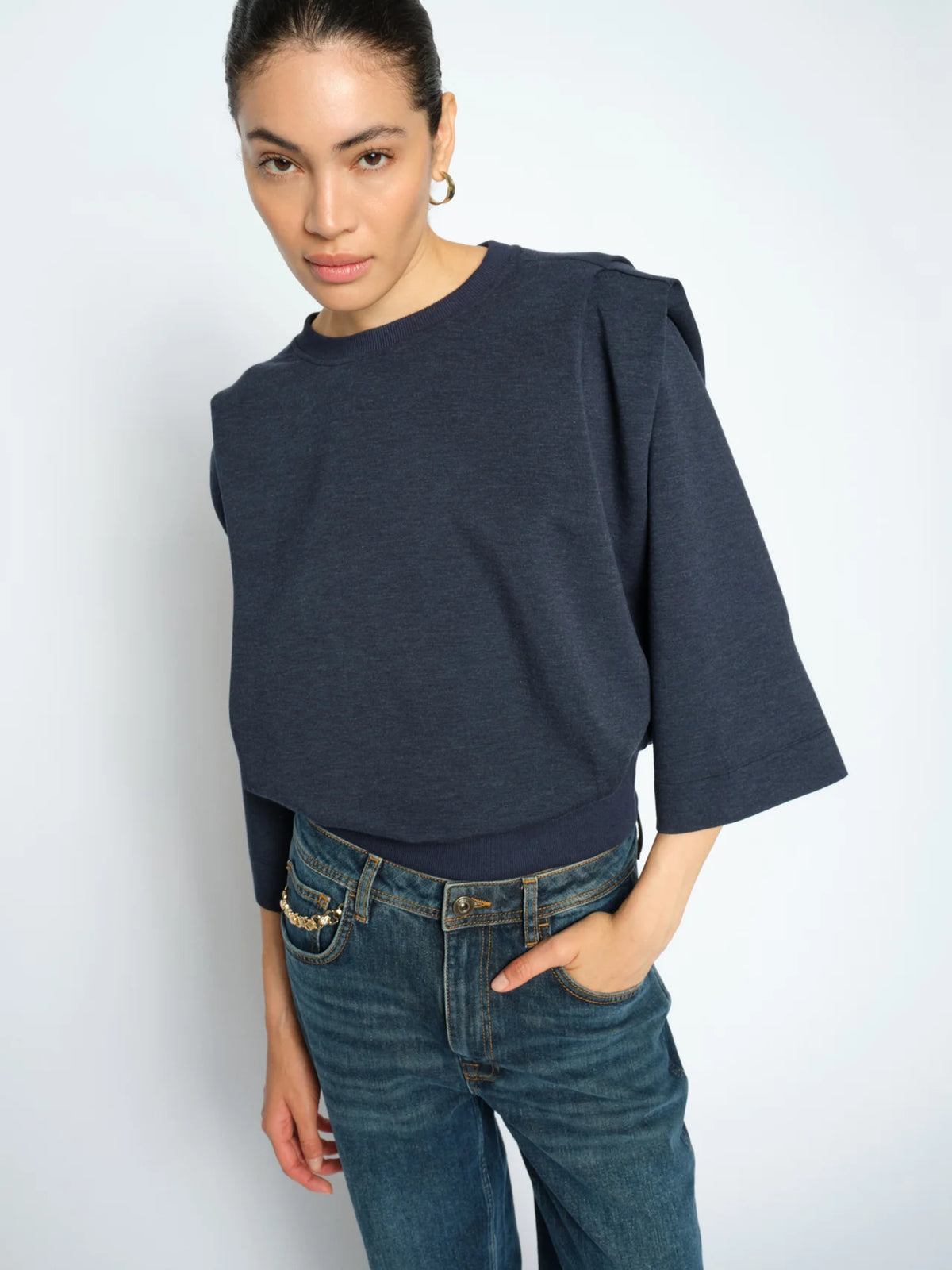 Mos Mosh Mae Navy Sweatshirt