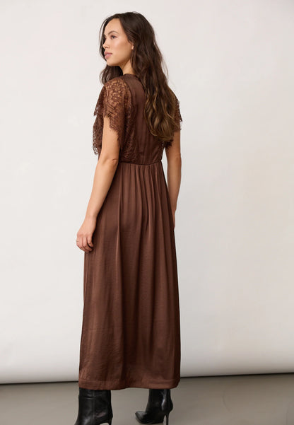 Co' Couture Dark Brown Lace Dress