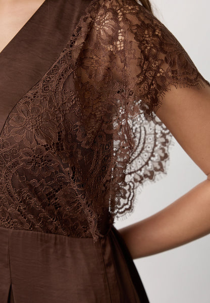 Co' Couture Dark Brown Lace Dress