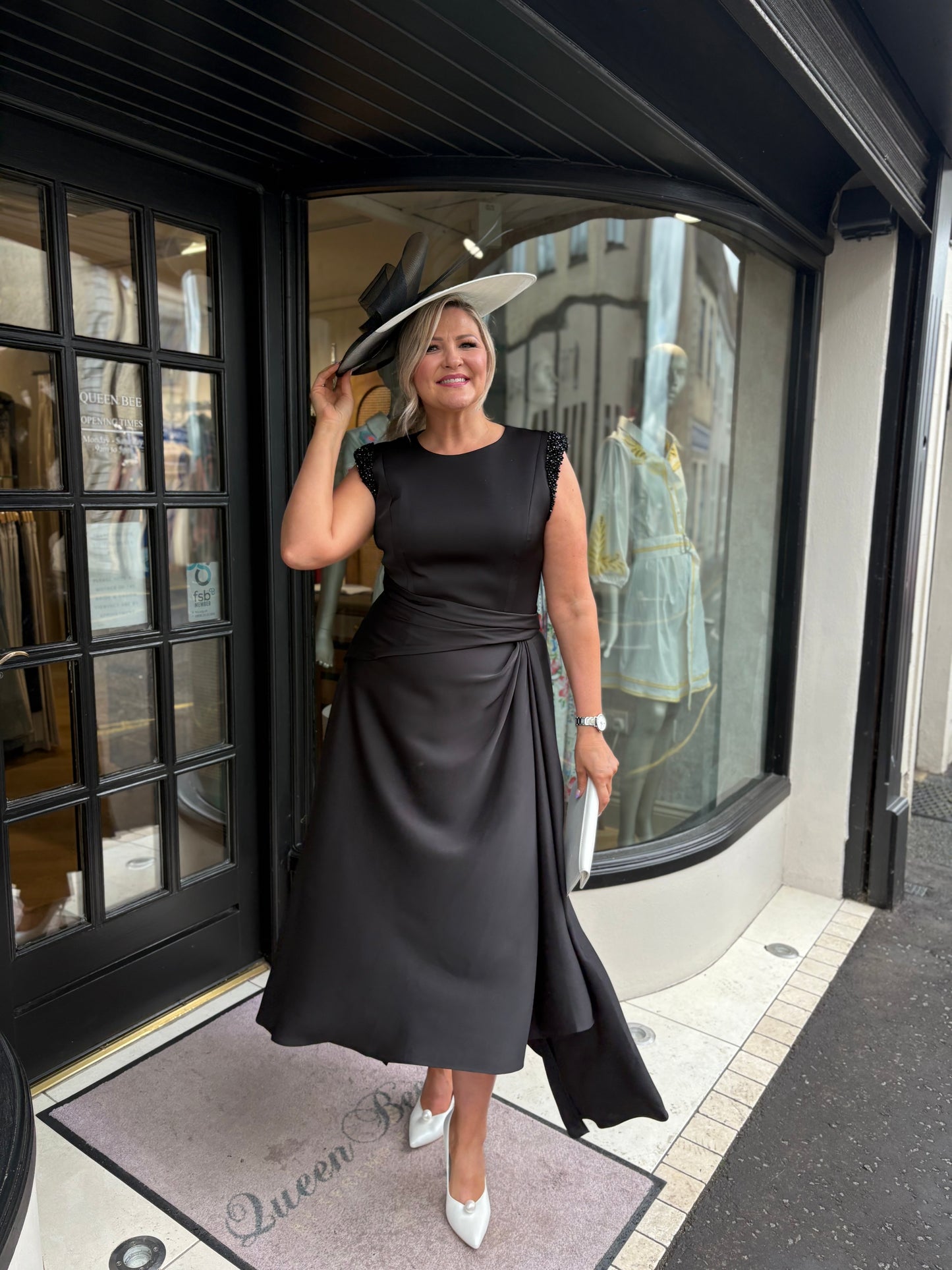 Maisonel ME3189A Black Asymmetric Dress with Side Detail