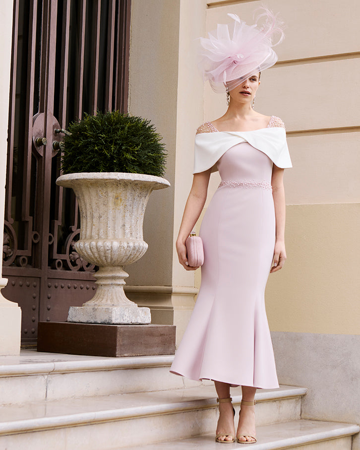 Couture Club 1G294 Pale Rose and Ivory Dress
