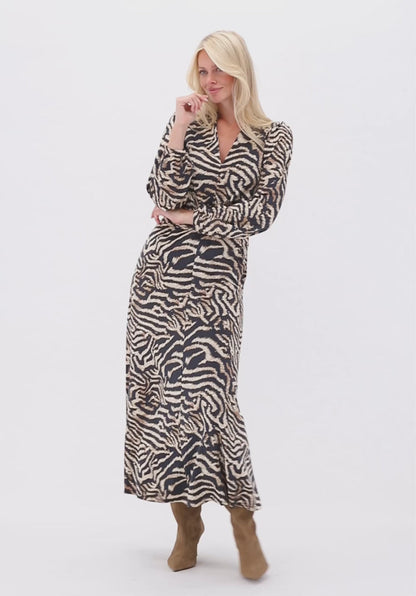 K Design D107 Zebra Maxi Dress