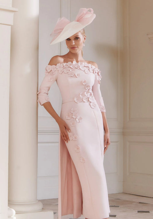 John Charles 29318 Petal Midi Dress