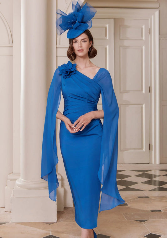 John Charles 29344 Sapphire Midi Dress