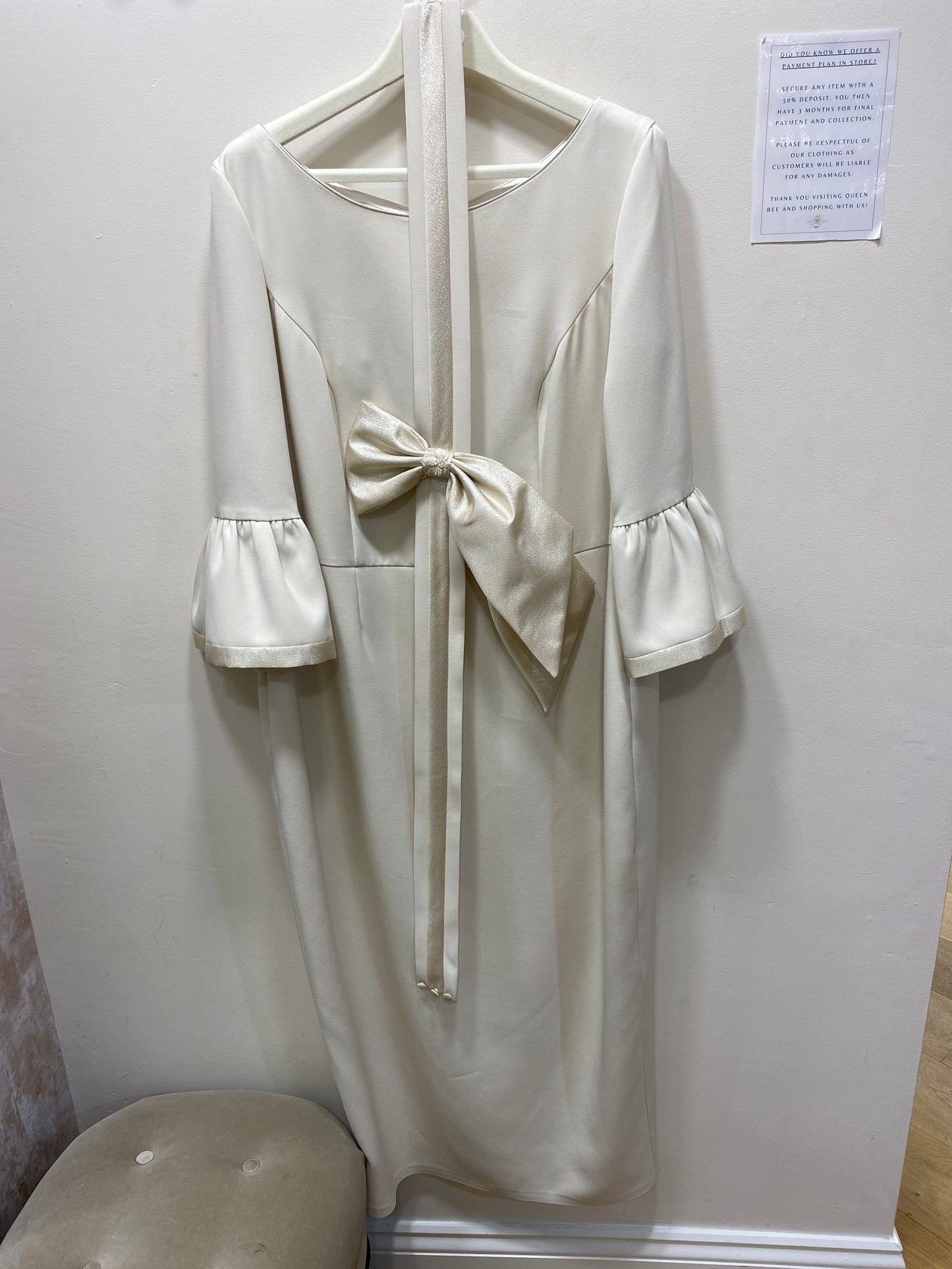 Anoola D434 Buttercream Bell Sleeve Dress