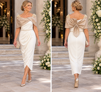 Couture Club 2G212 Ivory and Champagne Dress