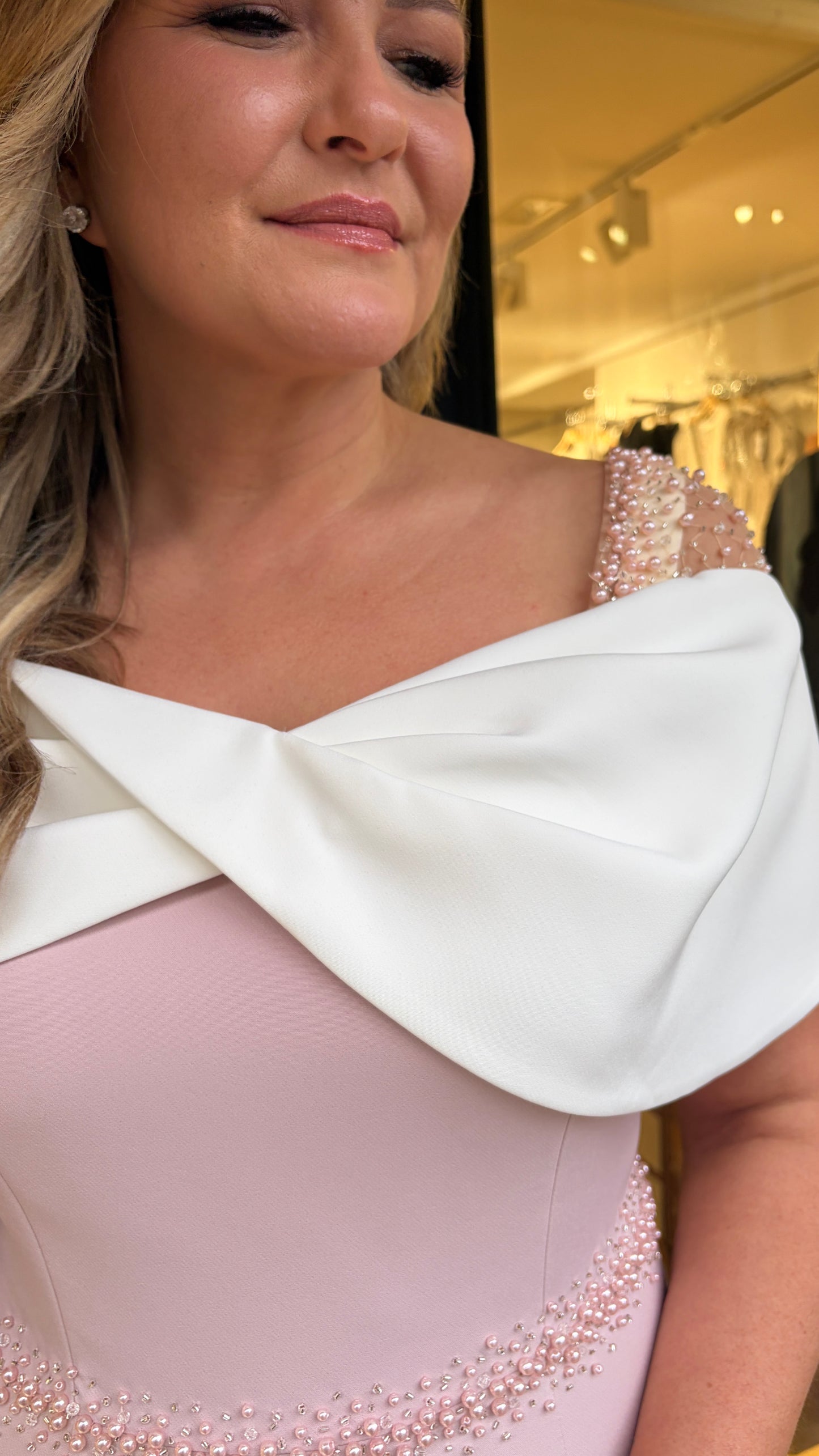 Couture Club 1G294 Pale Rose and Ivory Dress