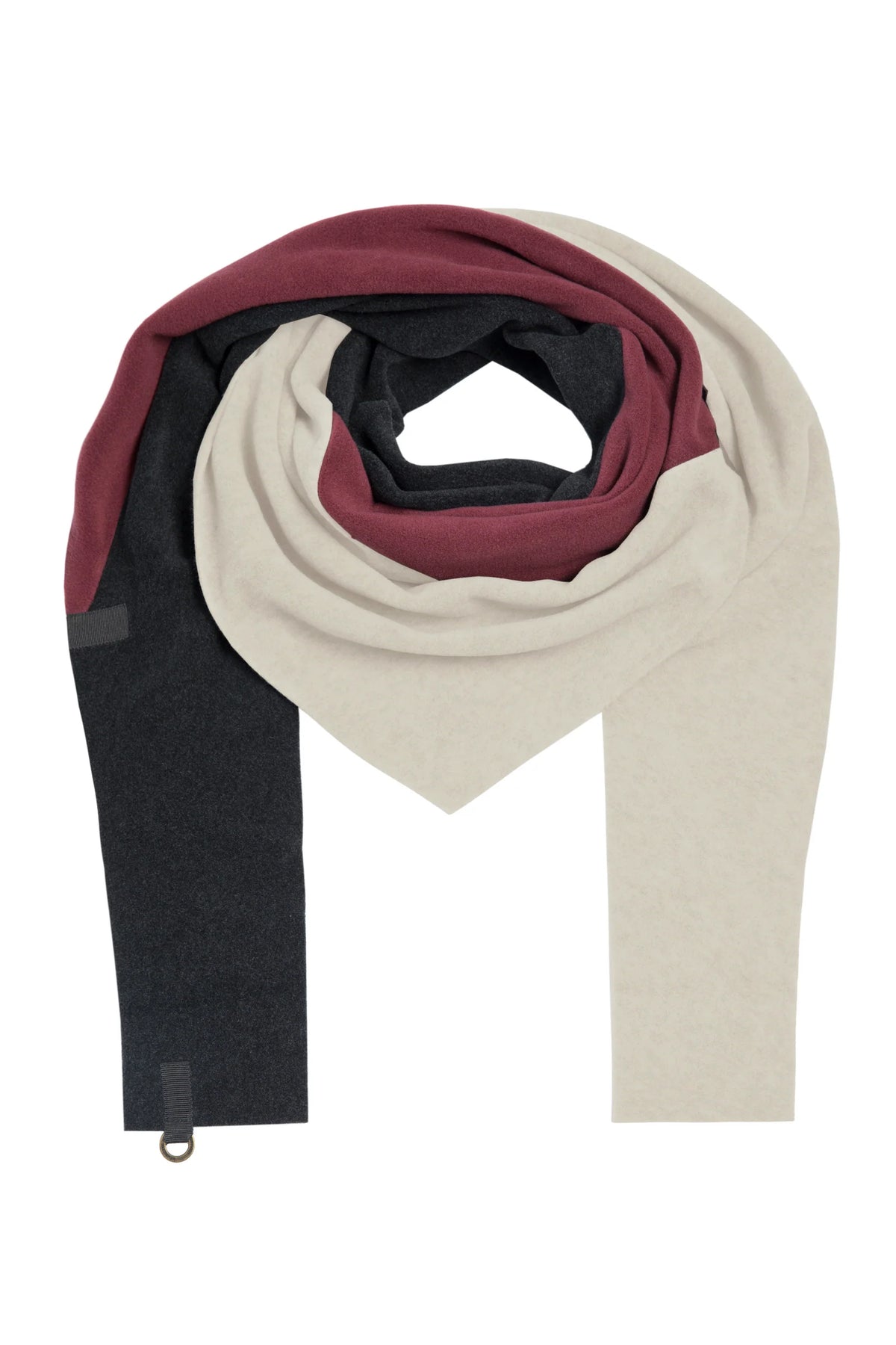 Henriette Steffensen Patch Scarf Bordeaux/Kit/Soft Black 4100