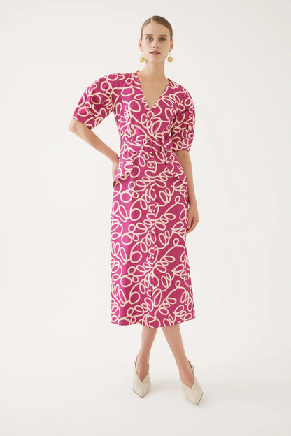 Exquise 4218037 Fuchsia Swirl Dress