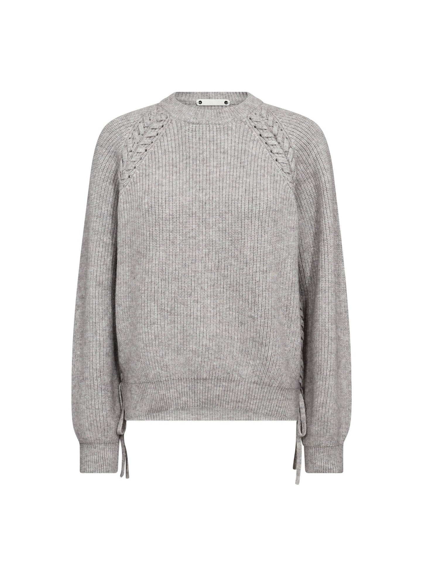 Co' Couture Grey String Knit Jumper