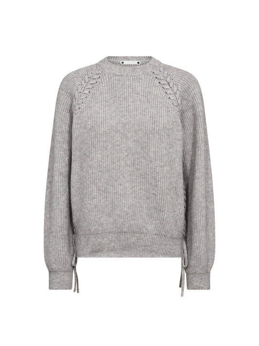 Co' Couture Grey String Knit Jumper
