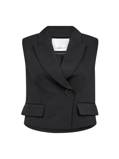 Co' Couture Alini Black Wrap Waiscoat