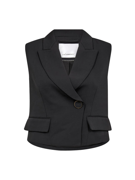 Co' Couture Alini Black Wrap Waiscoat