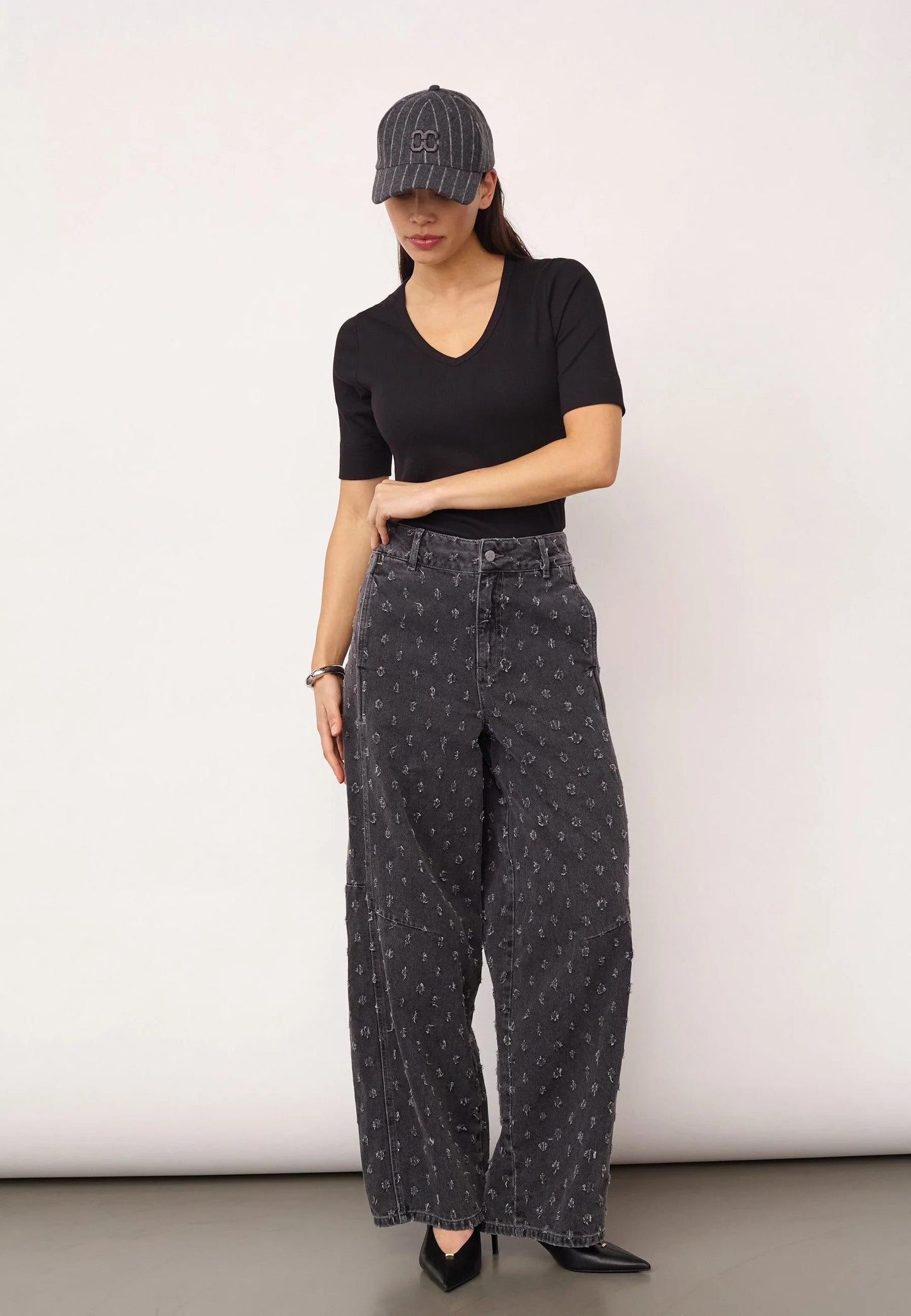 Co'Couture Derri Mid Grey Dot Jeans