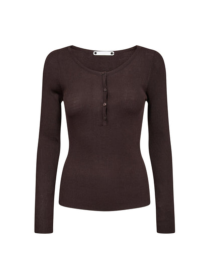 Co'Couture Claire Dark Brown Blouse