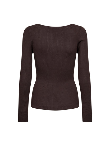 Co'Couture Claire Dark Brown Blouse