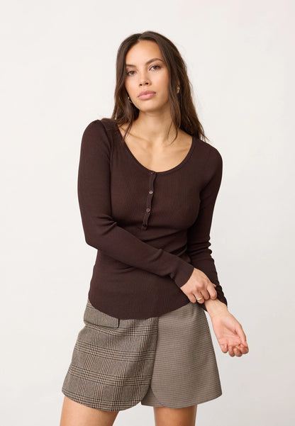 Co'Couture Claire Dark Brown Blouse