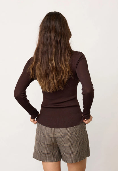 Co'Couture Claire Dark Brown Blouse
