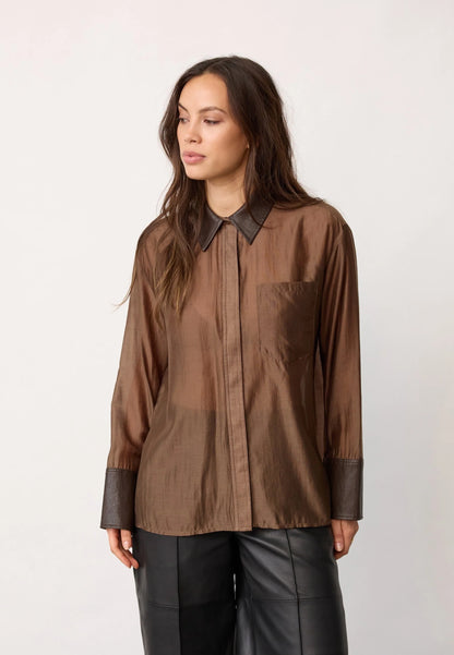 Co' Couture Kawa Dark Brown Shirt
