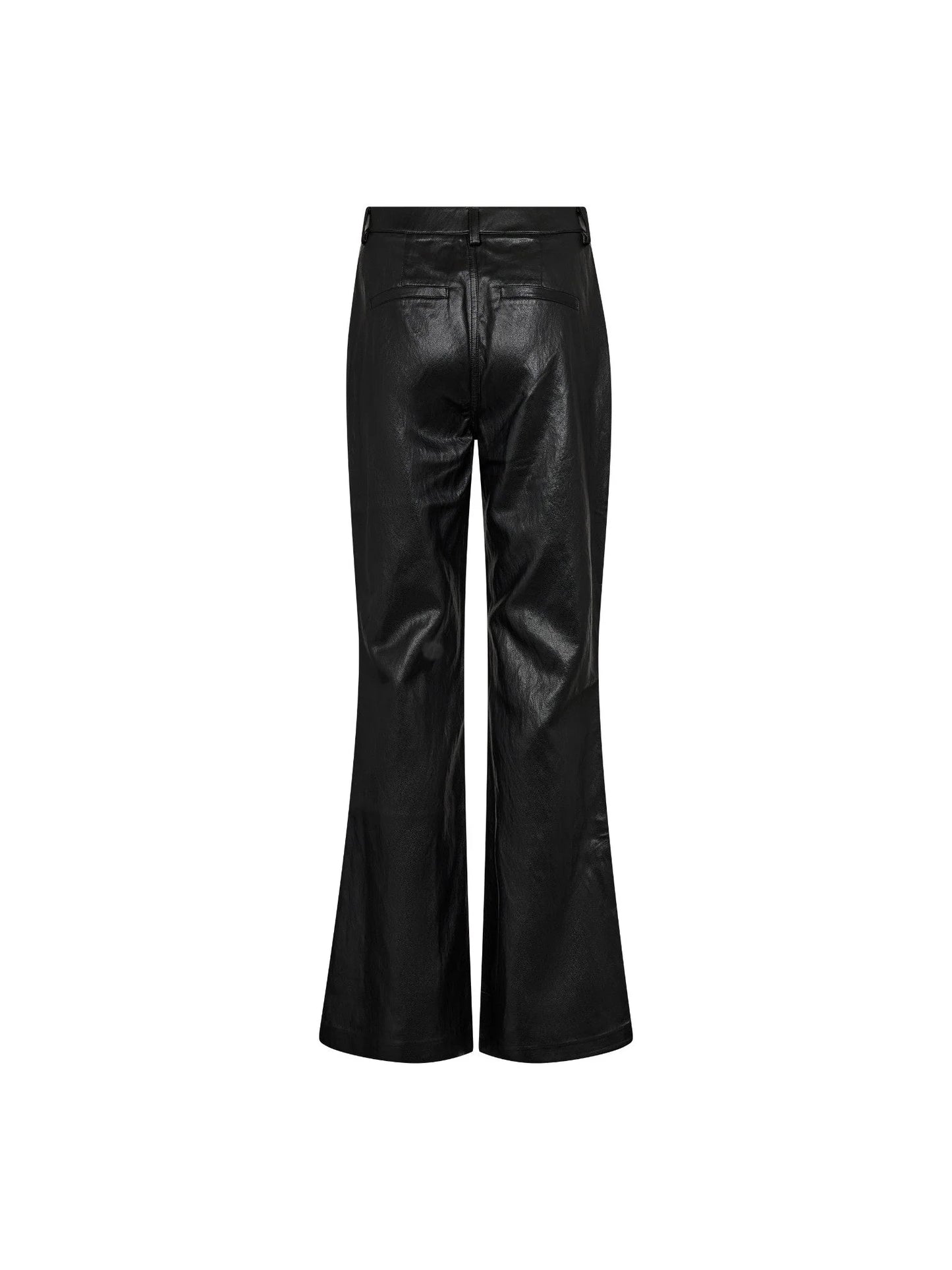 Co' Couture Bobbie Black Pleat Top + Leather Trousers Co - Ord