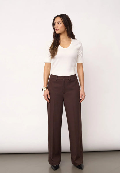 Co'Couture Luna Dark Brown Trousers