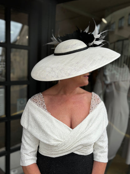 Portsmouth Ivory and Black Headpiece