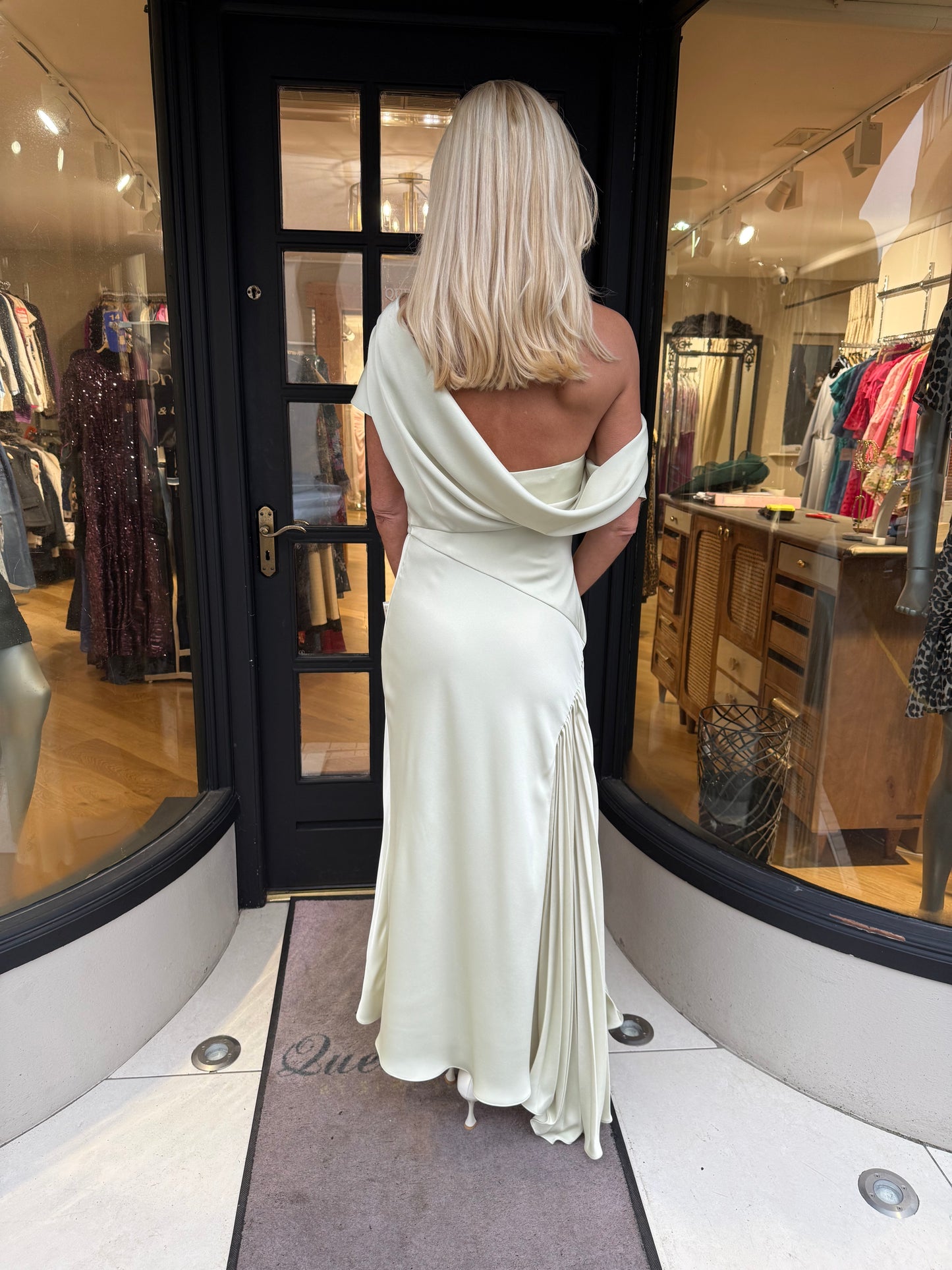 Maisonel Asymmetrical Pleated Dress In Lemonade - ME3139A