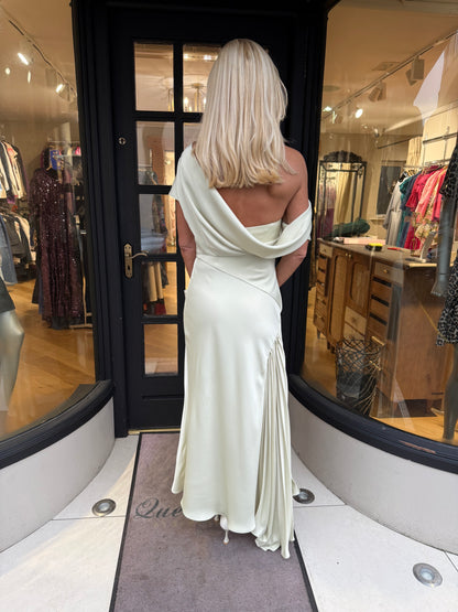 Maisonel Asymmetrical Pleated Dress In Lemonade - ME3139A