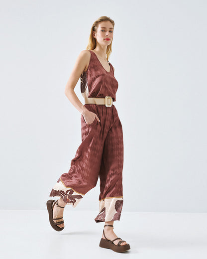 ACCESS 2132 Choco Top and Trouser Co - Ord