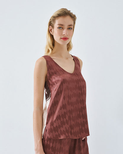 ACCESS 2132 Choco Top and Trouser Co - Ord