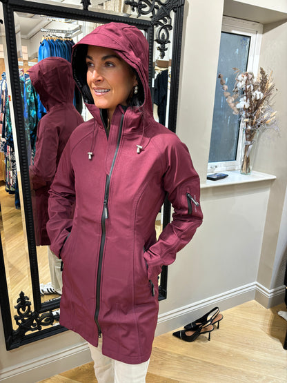 Ilse Jacobsen Rain 37 Maroon Waterproof Coat