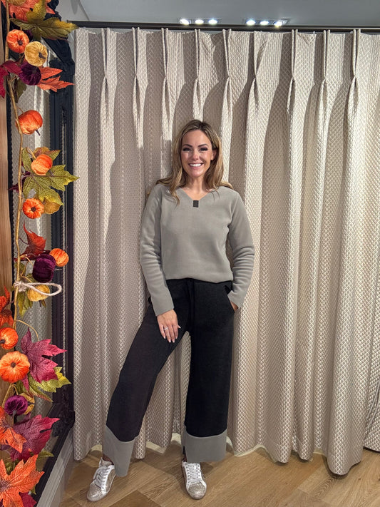 Henriette Steffensen 2119 Trouser Soft Black/Elephant