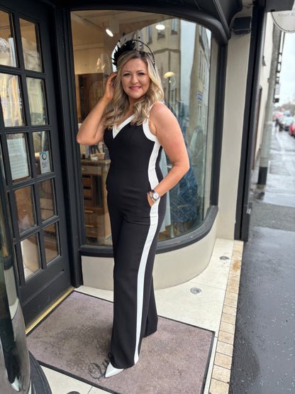Exquise Meadow Black Jumpsuit