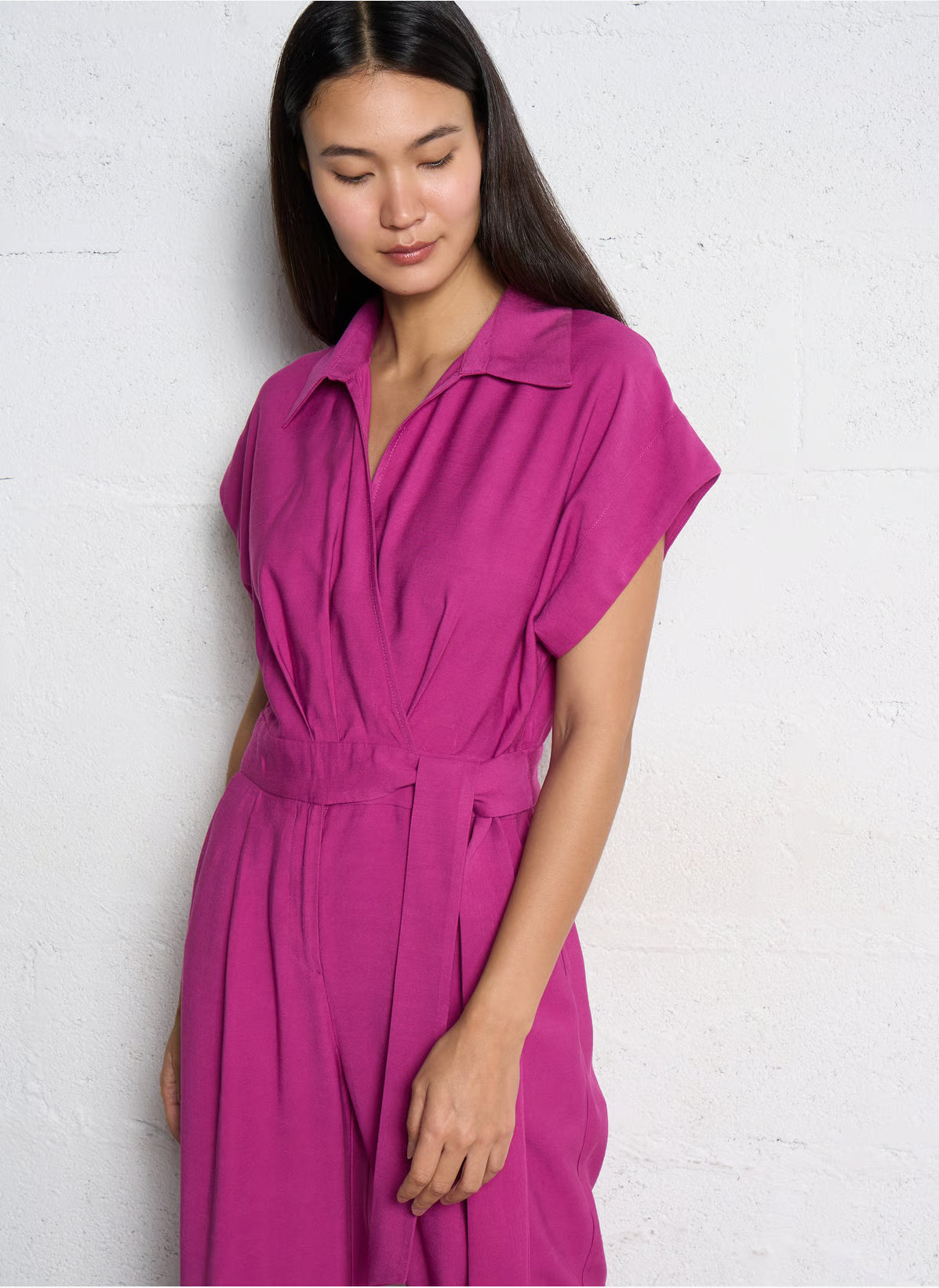 Suncoo S26C15276 Pink Wrap Jumpsuit