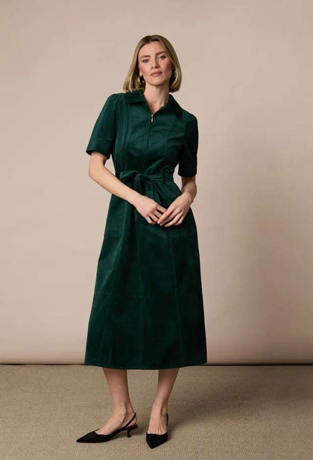Fee G 891Y/152 Roxanne Green Cord Dress
