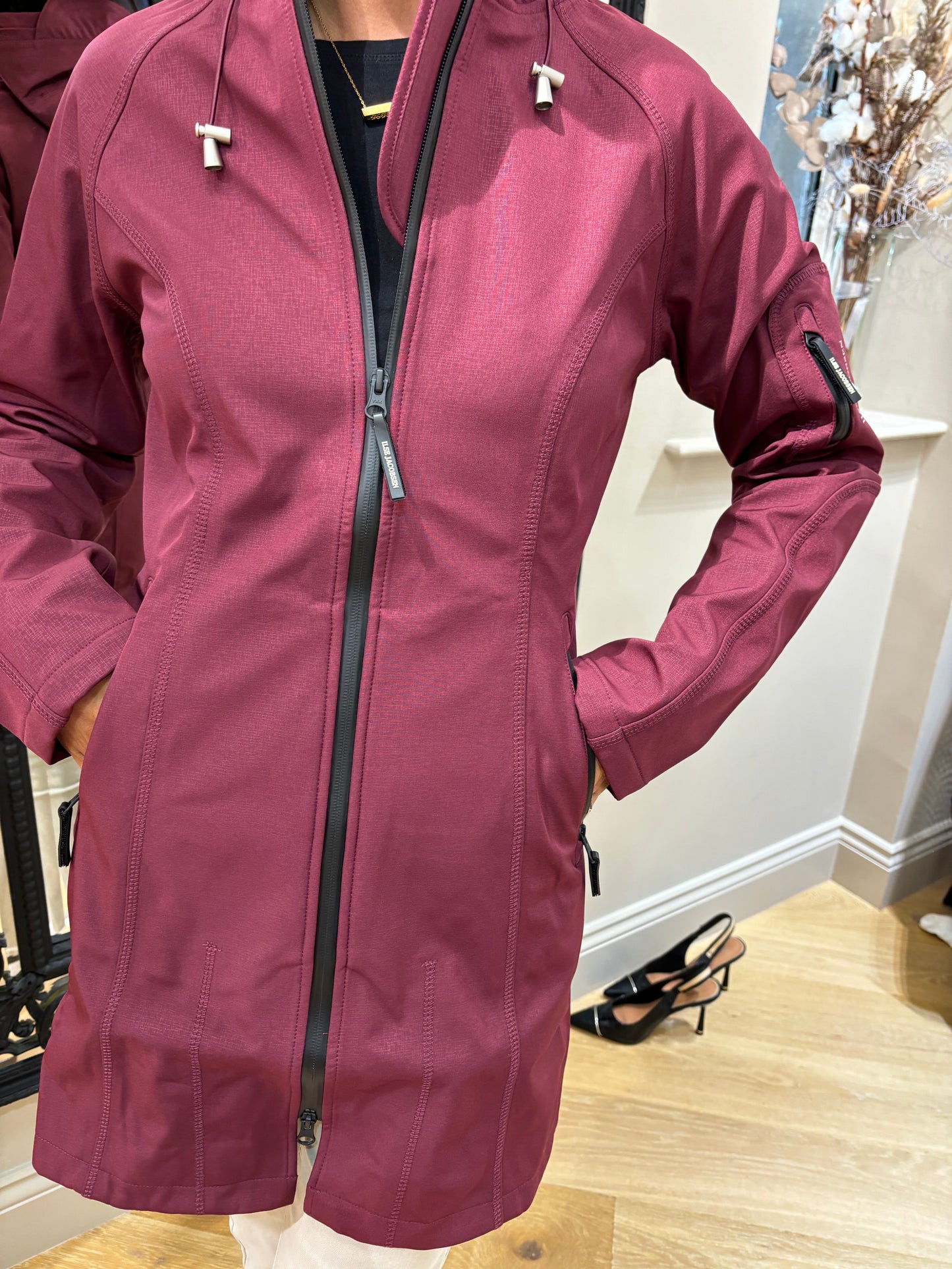 Ilse Jacobsen Rain 37 Maroon Waterproof Coat