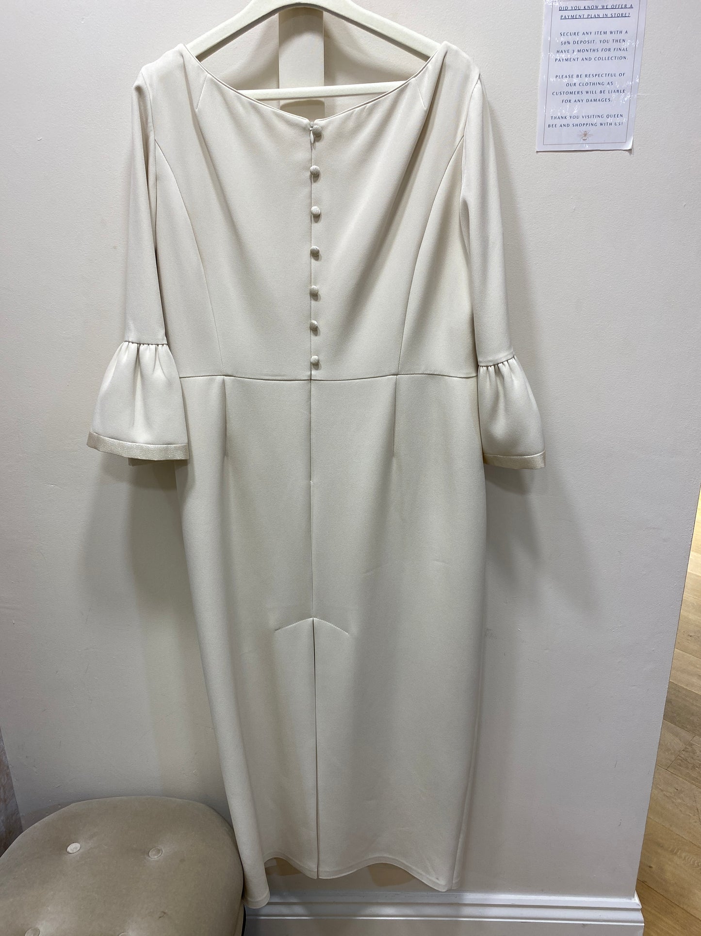 Anoola D434 Buttercream Bell Sleeve Dress