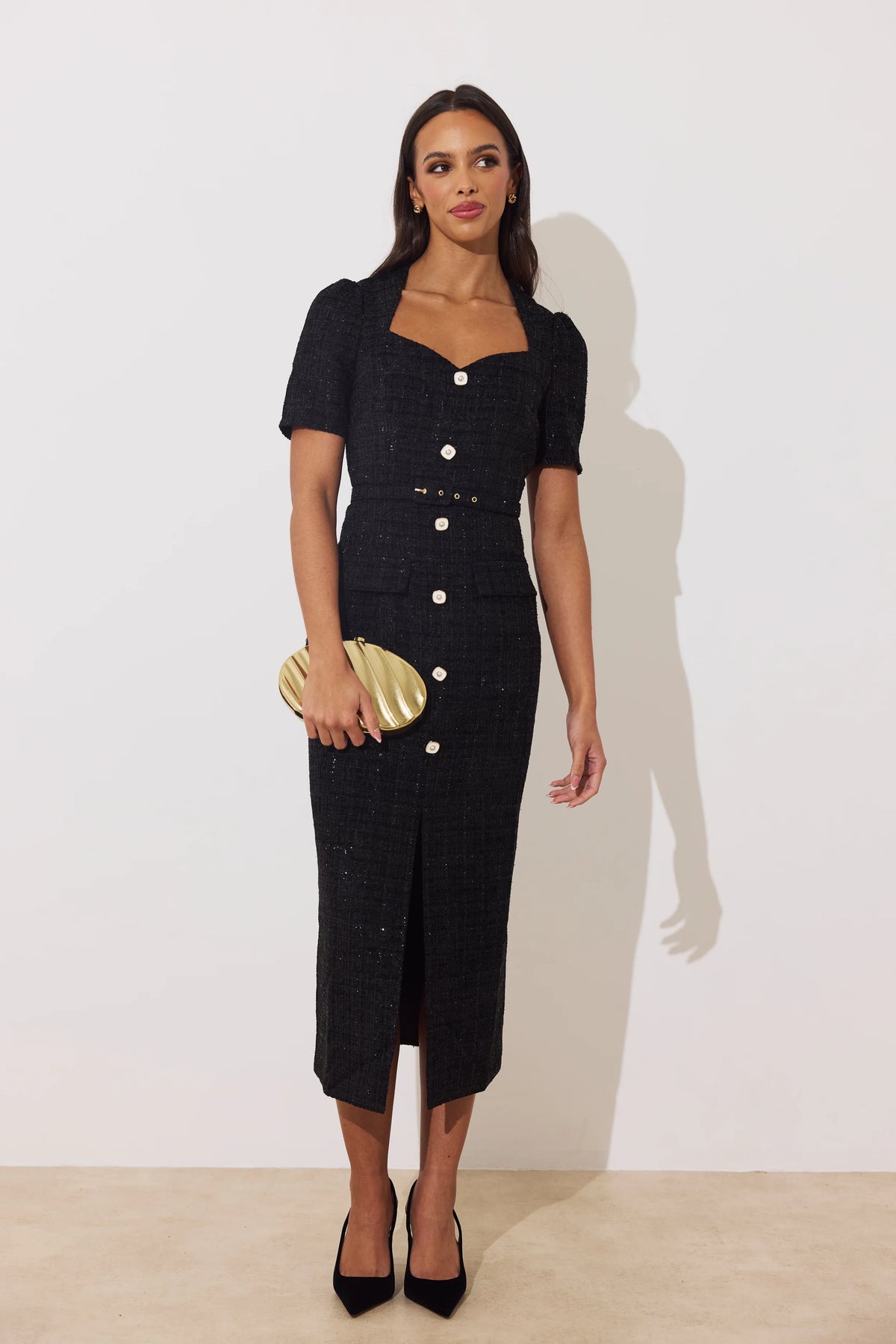 The 8th Sign Harriet Sparkle Tweed Dress
