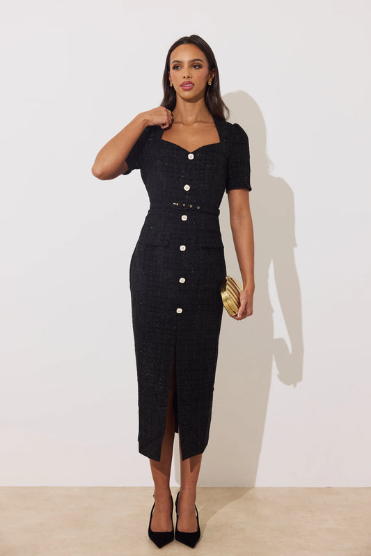 The 8th Sign Harriet Sparkle Tweed Dress