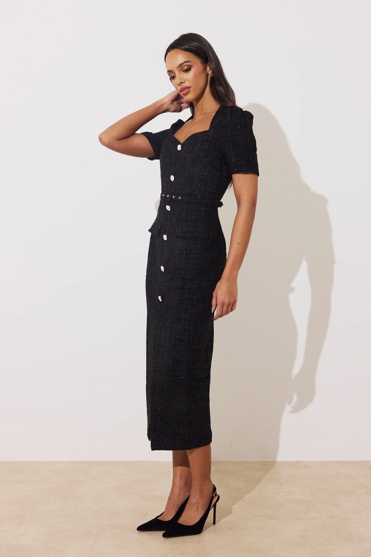 The 8th Sign Harriet Sparkle Tweed Dress