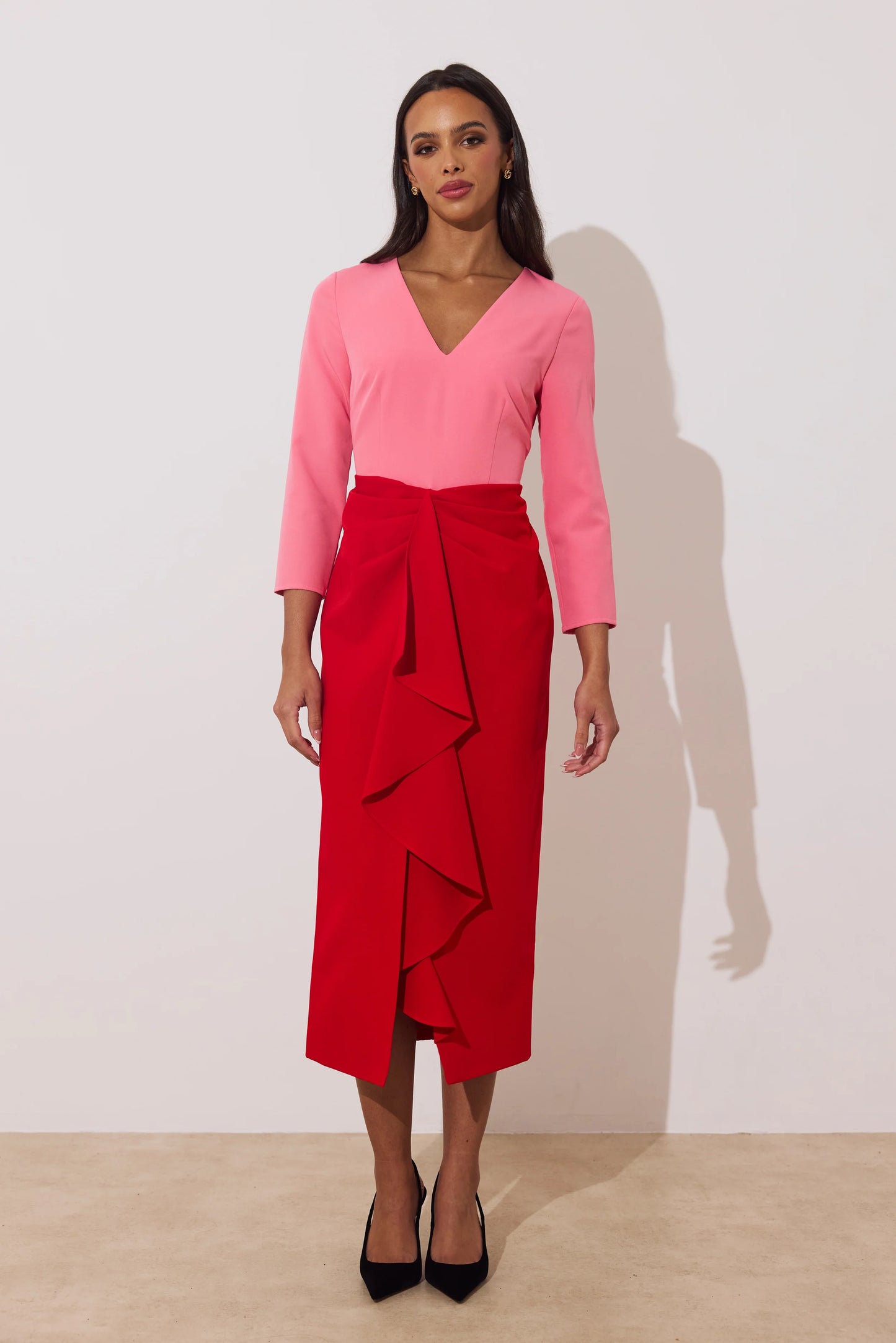 The 8th Sign 8SAW709 Carmen Midi Dress