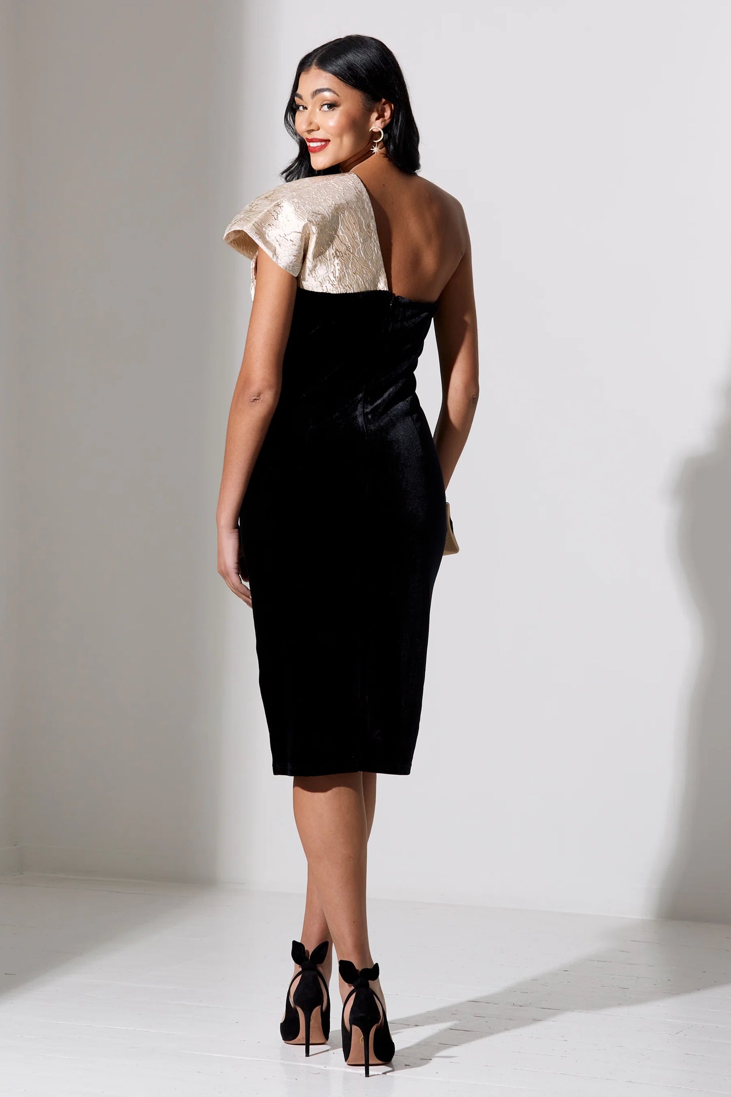 The 8th Sign Raphelite Black Velvet Bow Dress