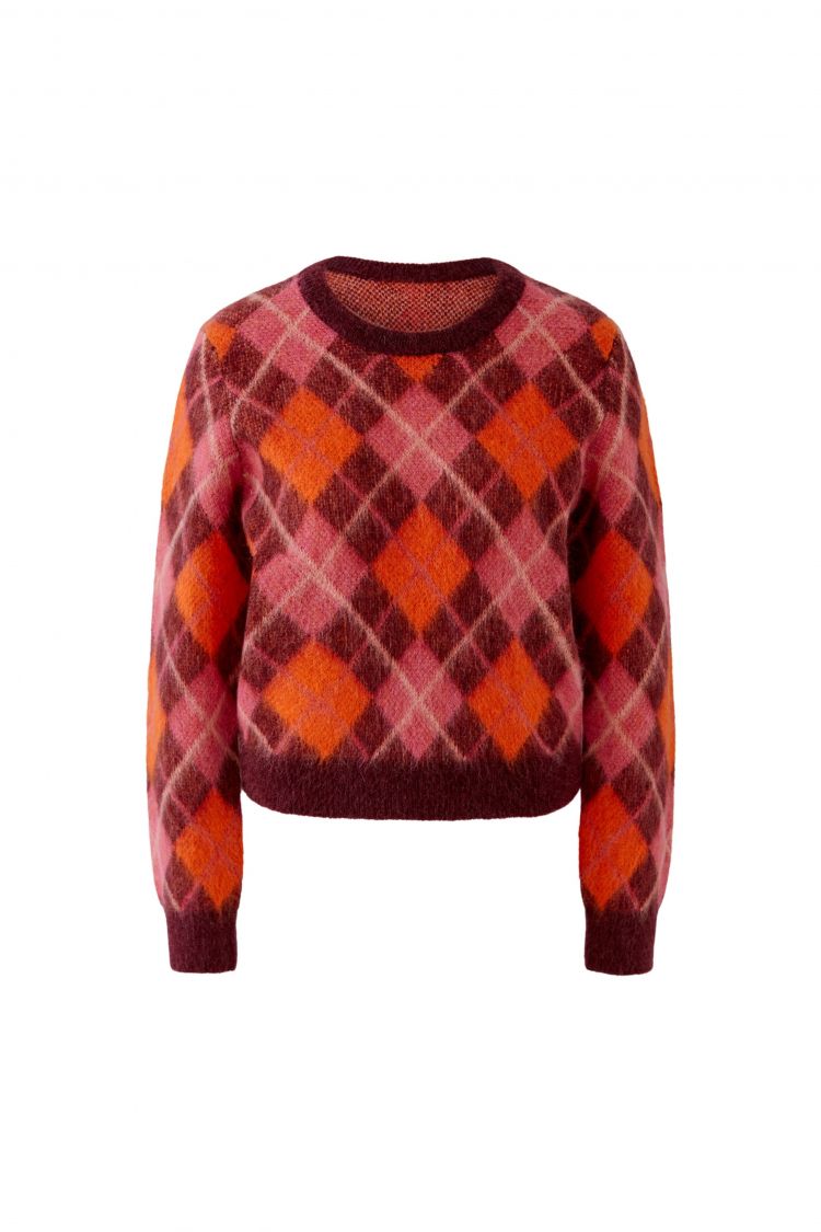 Oui 99848 Dark Red Knitted Jumper