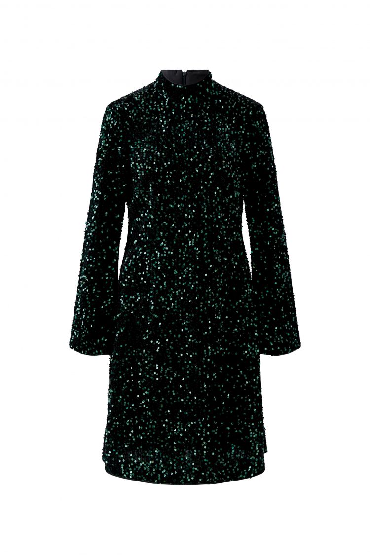 Oui 0099926 Dark Green Sequin Dress
