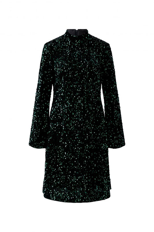 Oui 0099926 Dark Green Sequin Dress