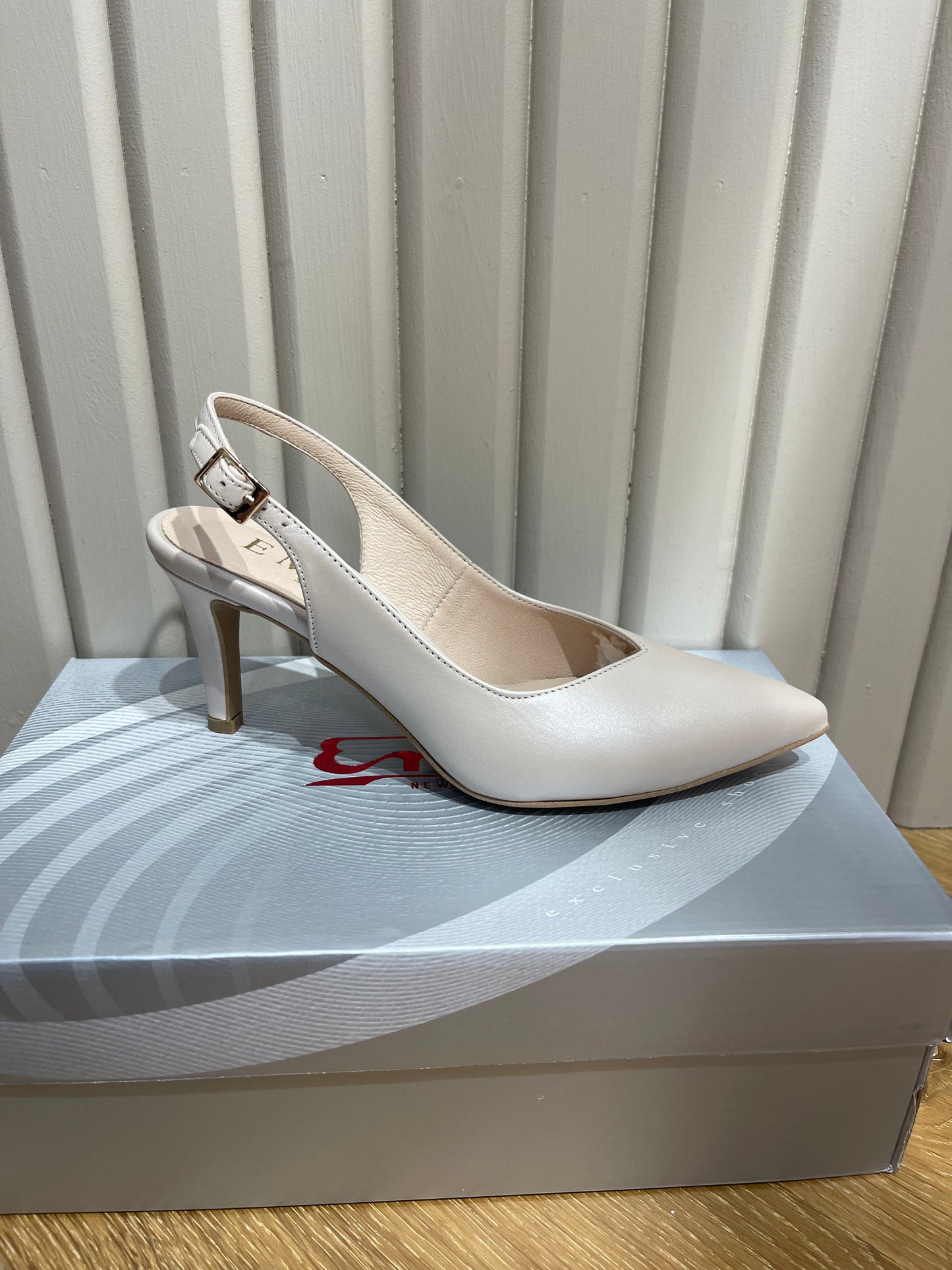 Emis Beige Slingback Heel