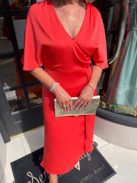 Rolemode Onay Chili V Neck Midi Dress