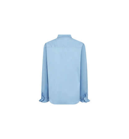 Mos Mosh Hassie Blue Pleat Shirt