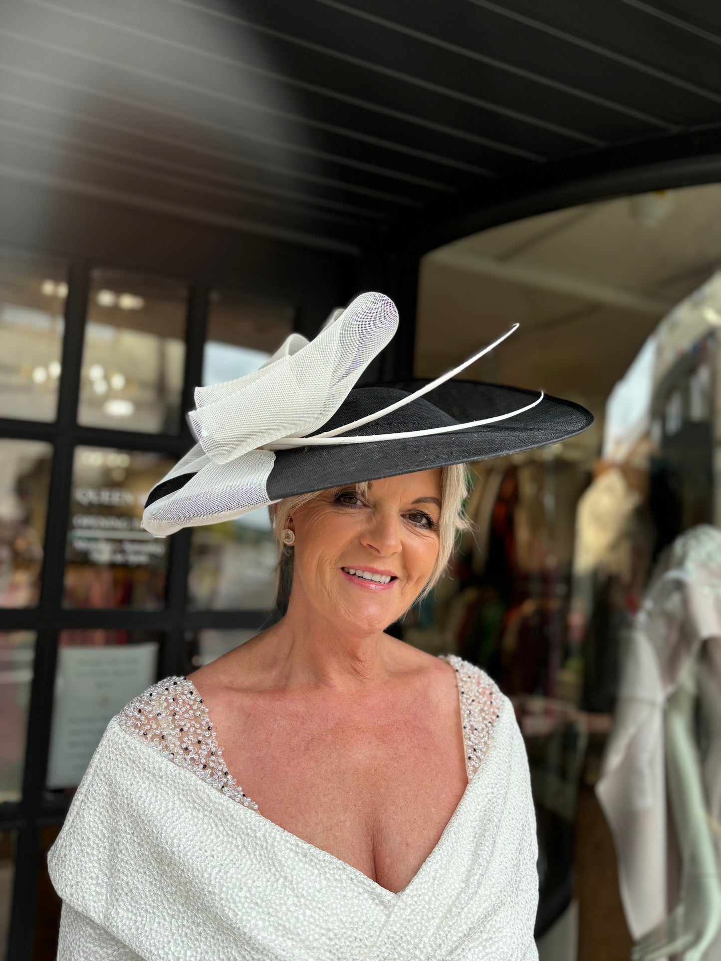 Prado Black and Ivory Headpiece