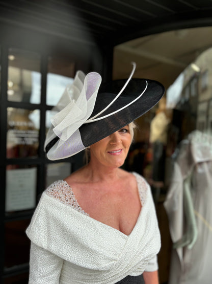 Prado Black and Ivory Headpiece